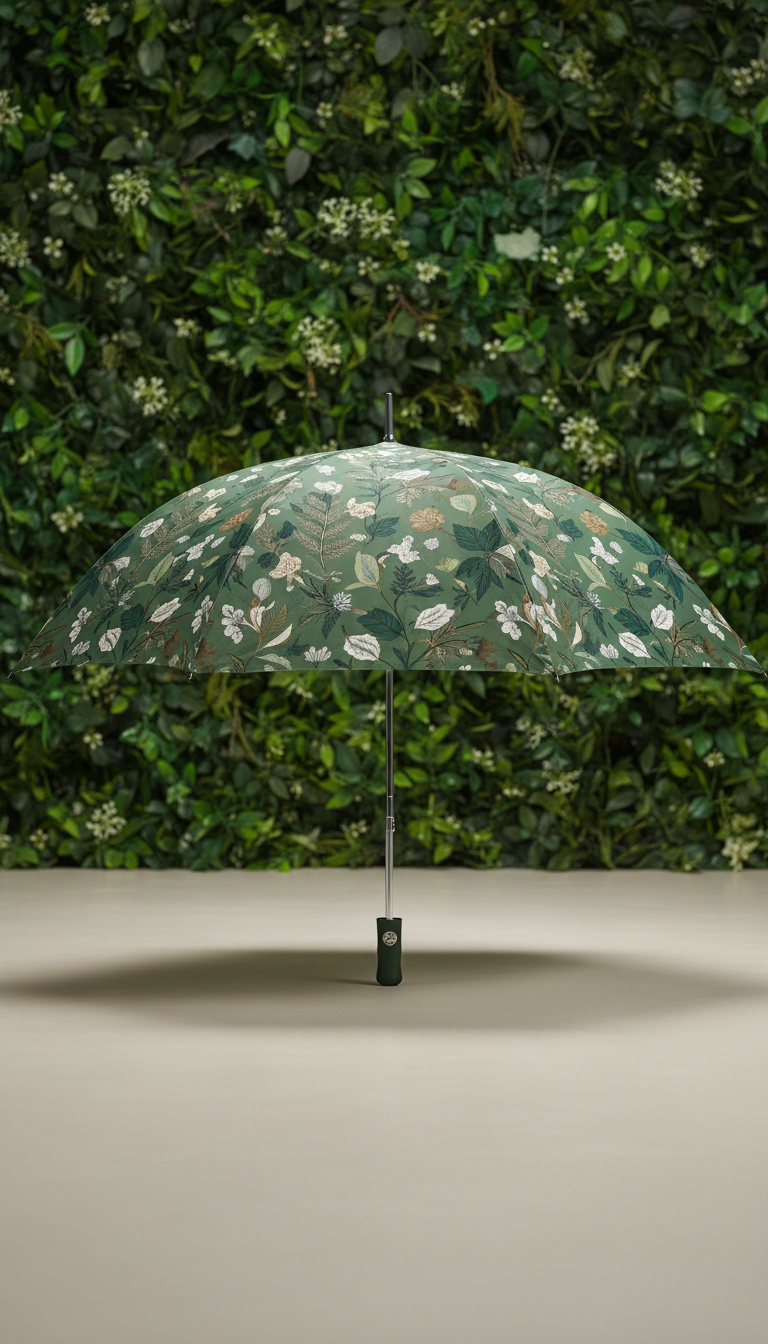 Moss Green botanical umbrella